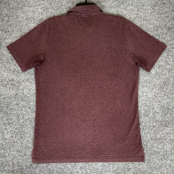 Public Rec Polo Shirt Mens Medium Maroon Short Sleeve Performance Stretch Casual - Picture 5 of 7
